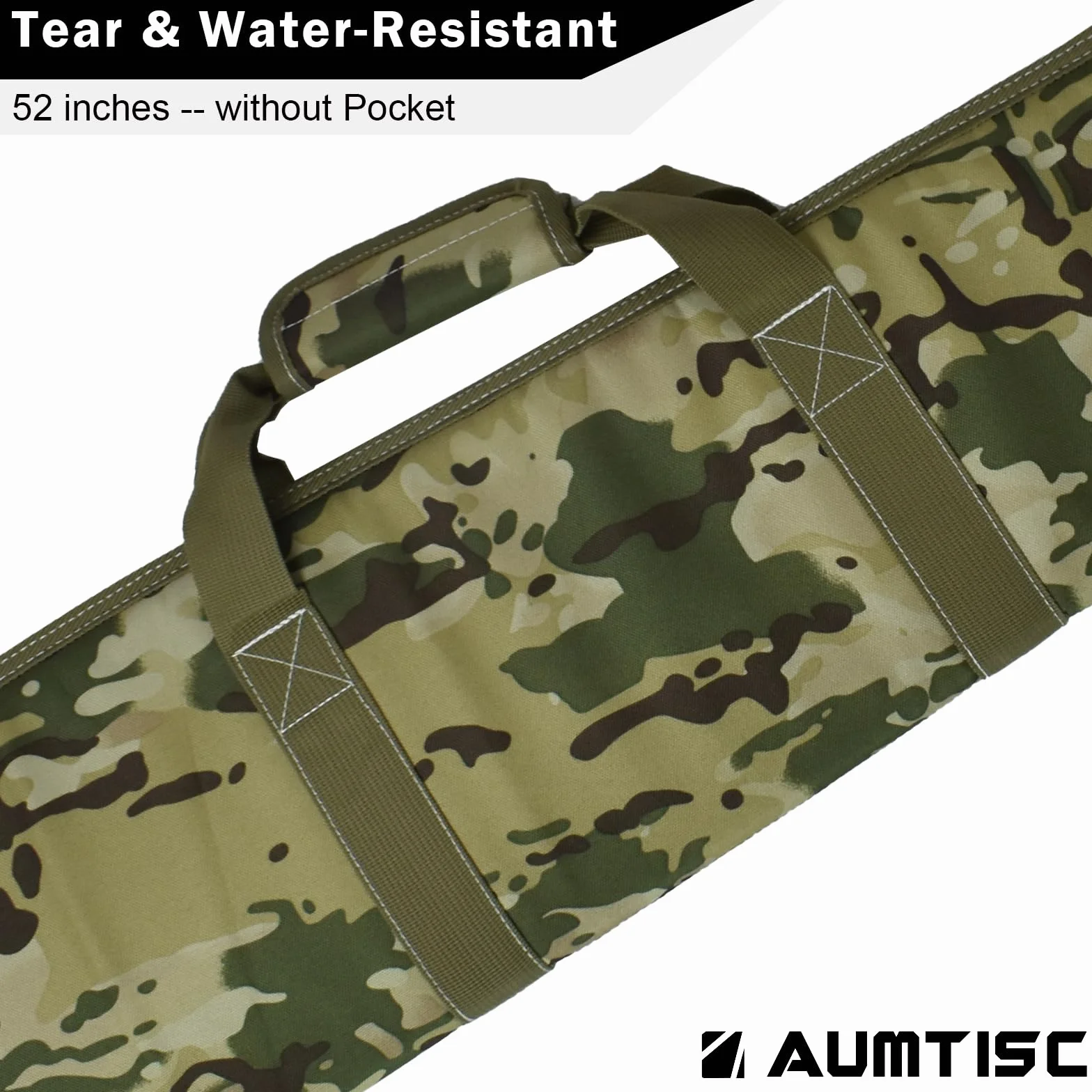AUMTISC Maleta Rifle Escopeta, Estuche Transporte Armas Largas, Caza Tiro, Espuma Acolchada