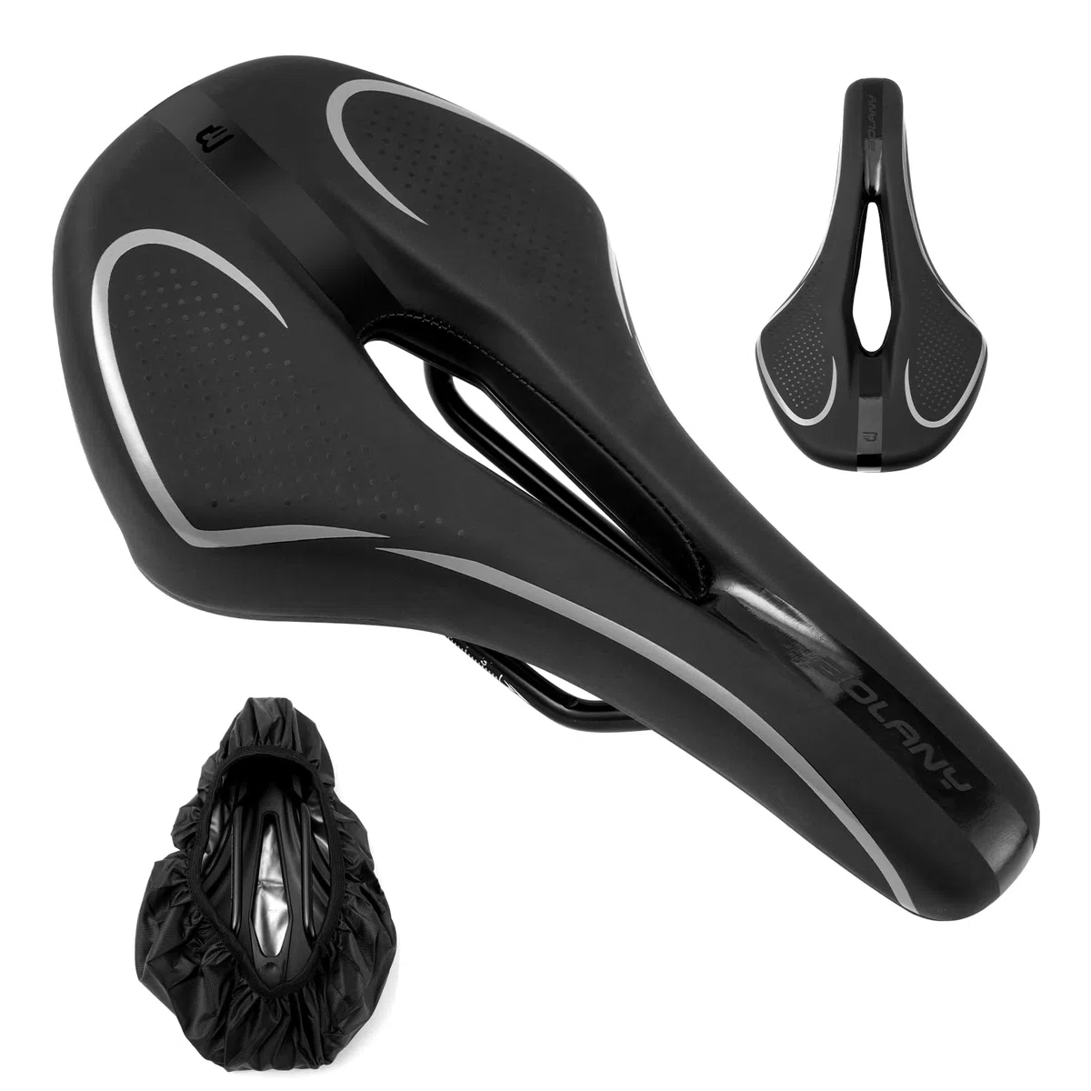 Selle de Velo Ultra Confortable, Selle Velo Gel Ergonomique Imperméable Respirante Absorbant Les Chocs Creux Siège, Selle de vélo étanche avec Housse pour VTT, vélo de Route, vélo de Ville