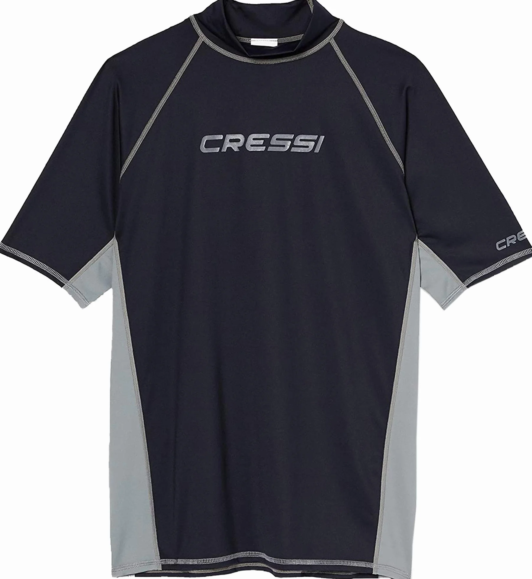 Cressi Rash Guard Rash Guard Haute de Combinaison en Tissu très élastique spéciale, Manches Longues et Courtes, Protection Solaire UV (UPF) 50+ Homme (Lot de 1)