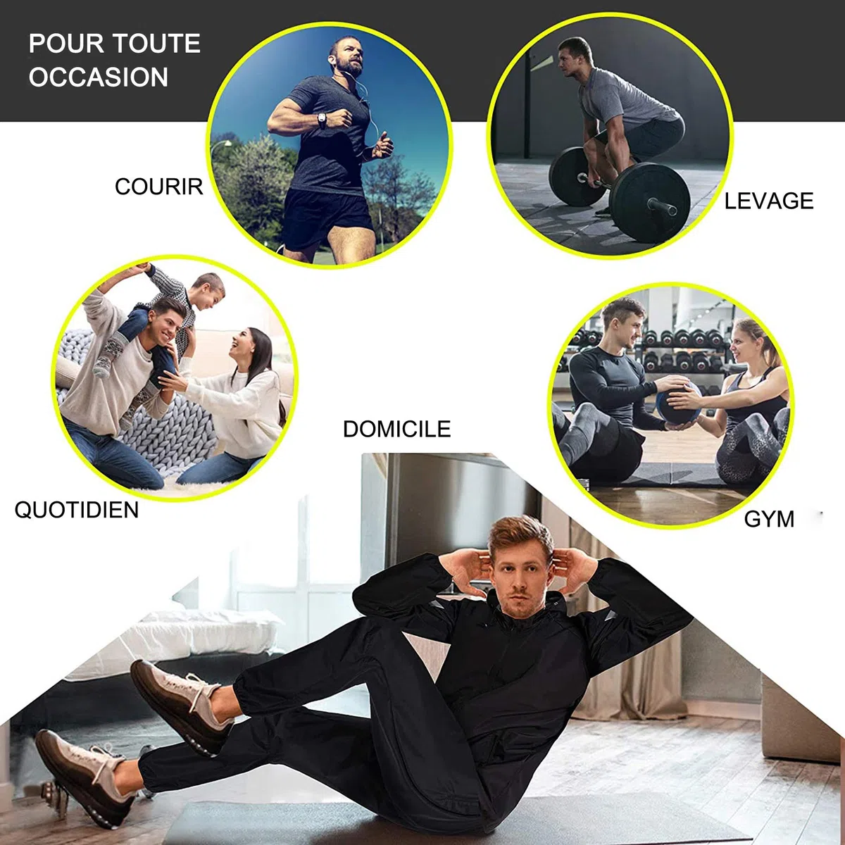 Vêtements Sauna Sudation Homme Sauna Costume survêtement Sudation Sweat Suits Gym