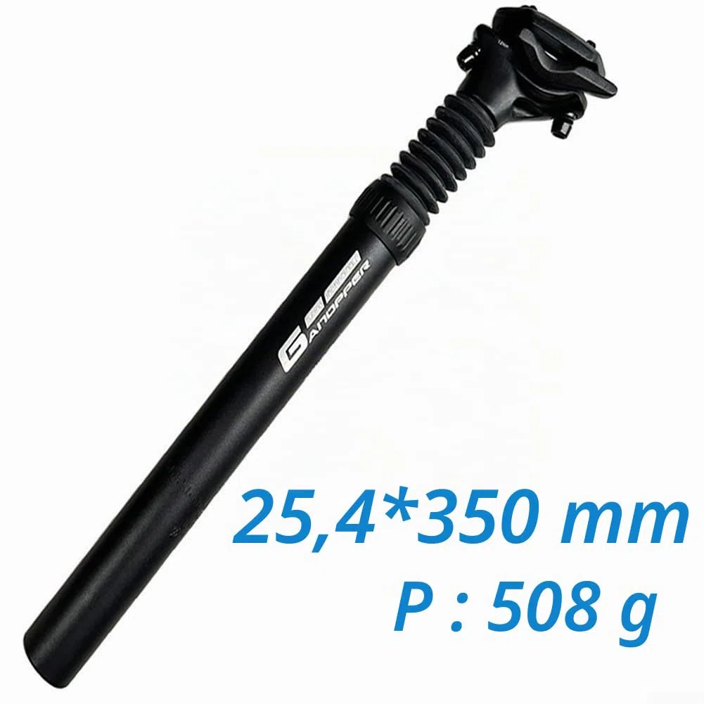 Tige de selle de vélo en alliage d'aluminium absorbant les chocs, 350 mm, 25,4 mm, 34,9 mm, suspension à ressort réglable pour le cyclisme