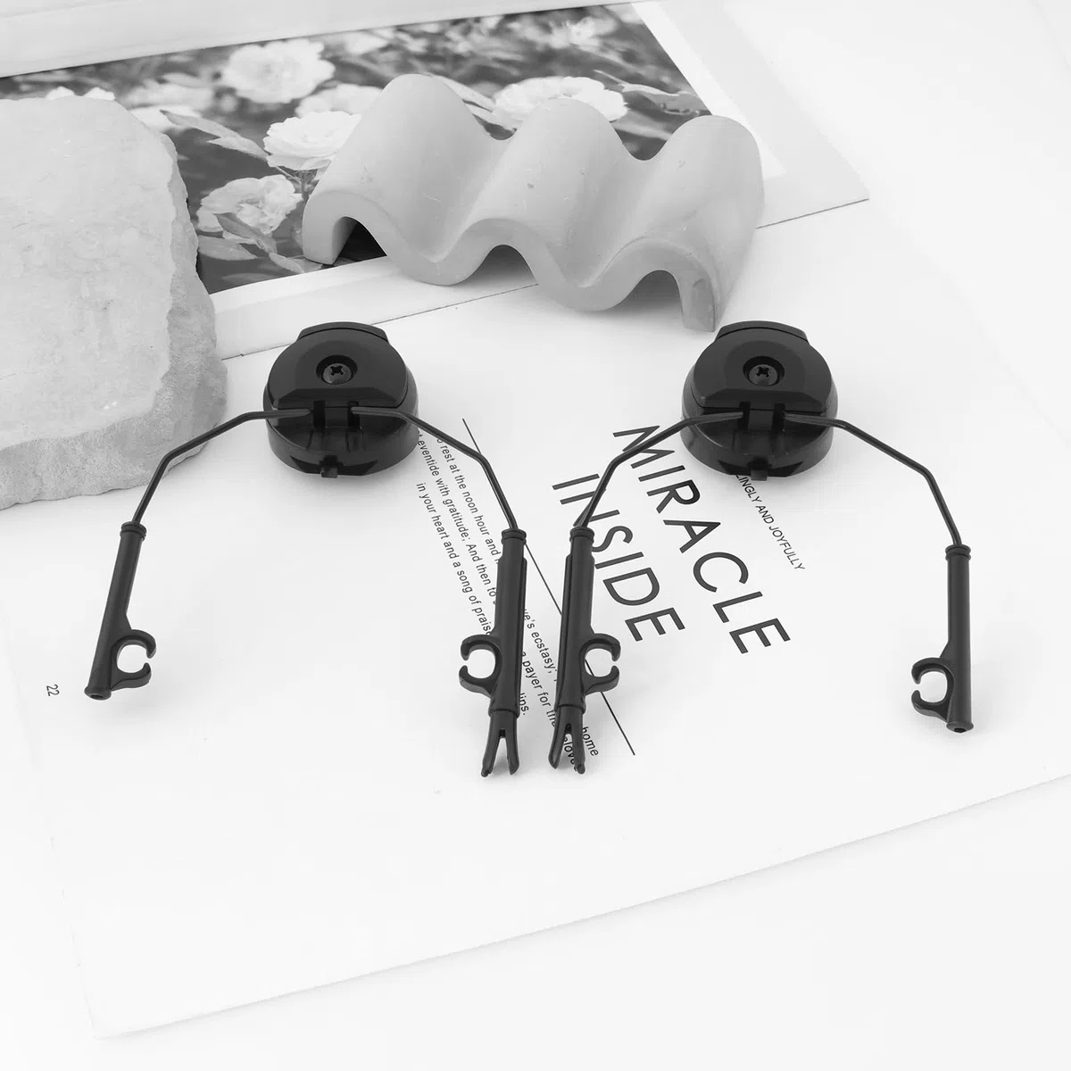 OTOTEC 1 paire d'adaptateurs tactiques pour rail de casque - Compatible avec prise en charge du casque Peltor Comtac - Pour connexion aux casques des séries Fast/ACH/MI