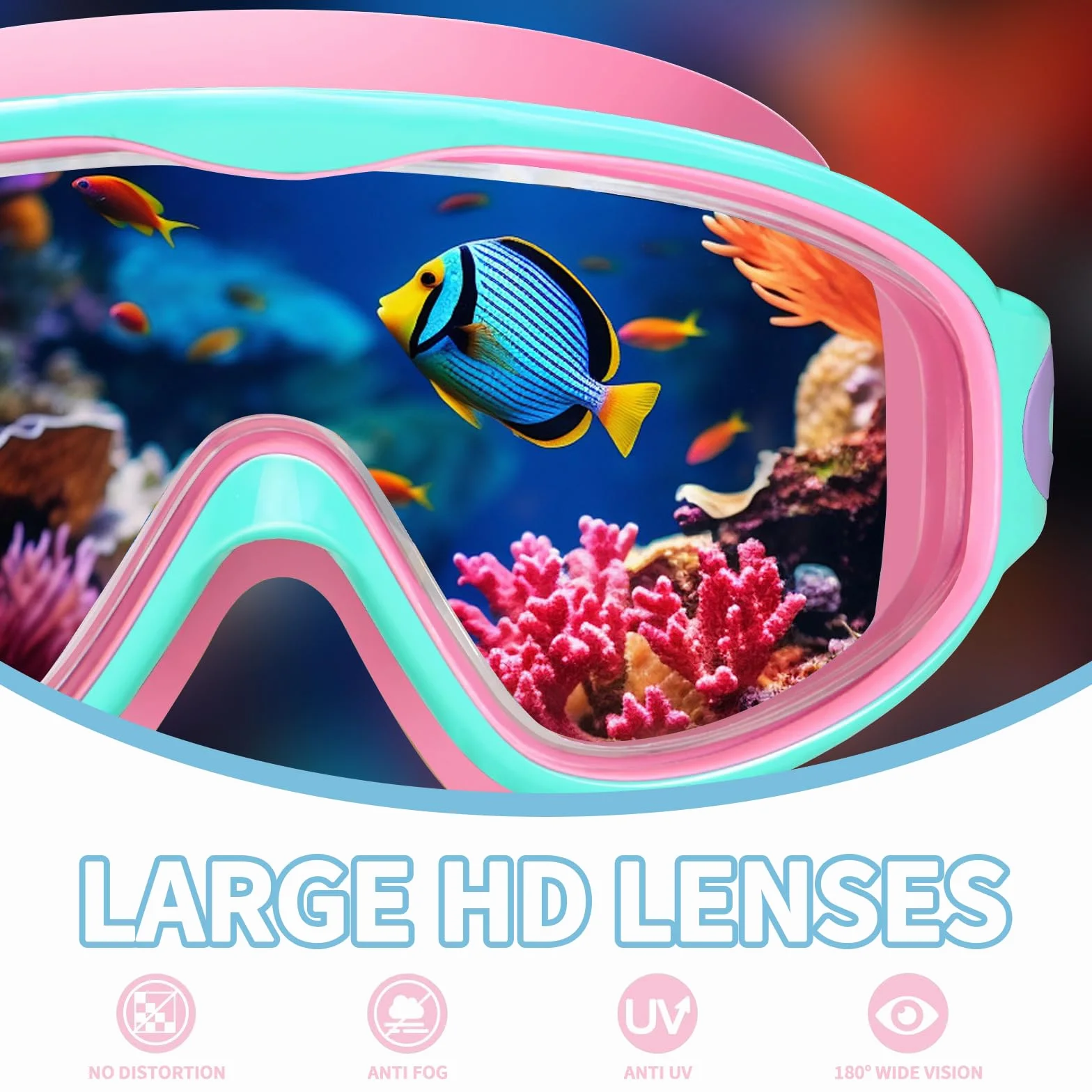 2 Pack Lunettes de Natation pour Enfants 3-15 avec Protection UV Anti-buée Lunettes pour Garçons Filles