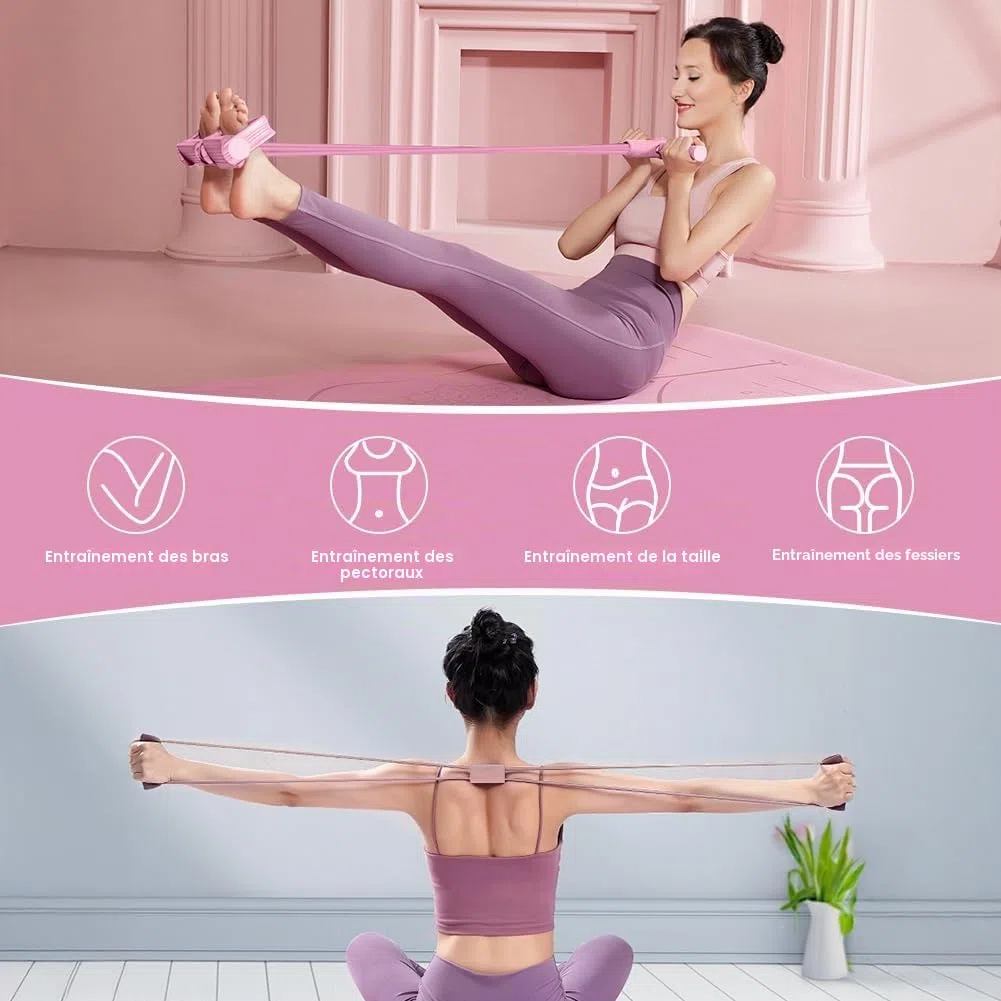 Ensemble Pilates, 15''/38cm Anneau Cercle de Pilates avec Deux poignées rembourrées, 4 pièces/6 pièces Pilates Ring Set Exercice Equipment pour Yoga, entraînement de Base, Force, flexibilité