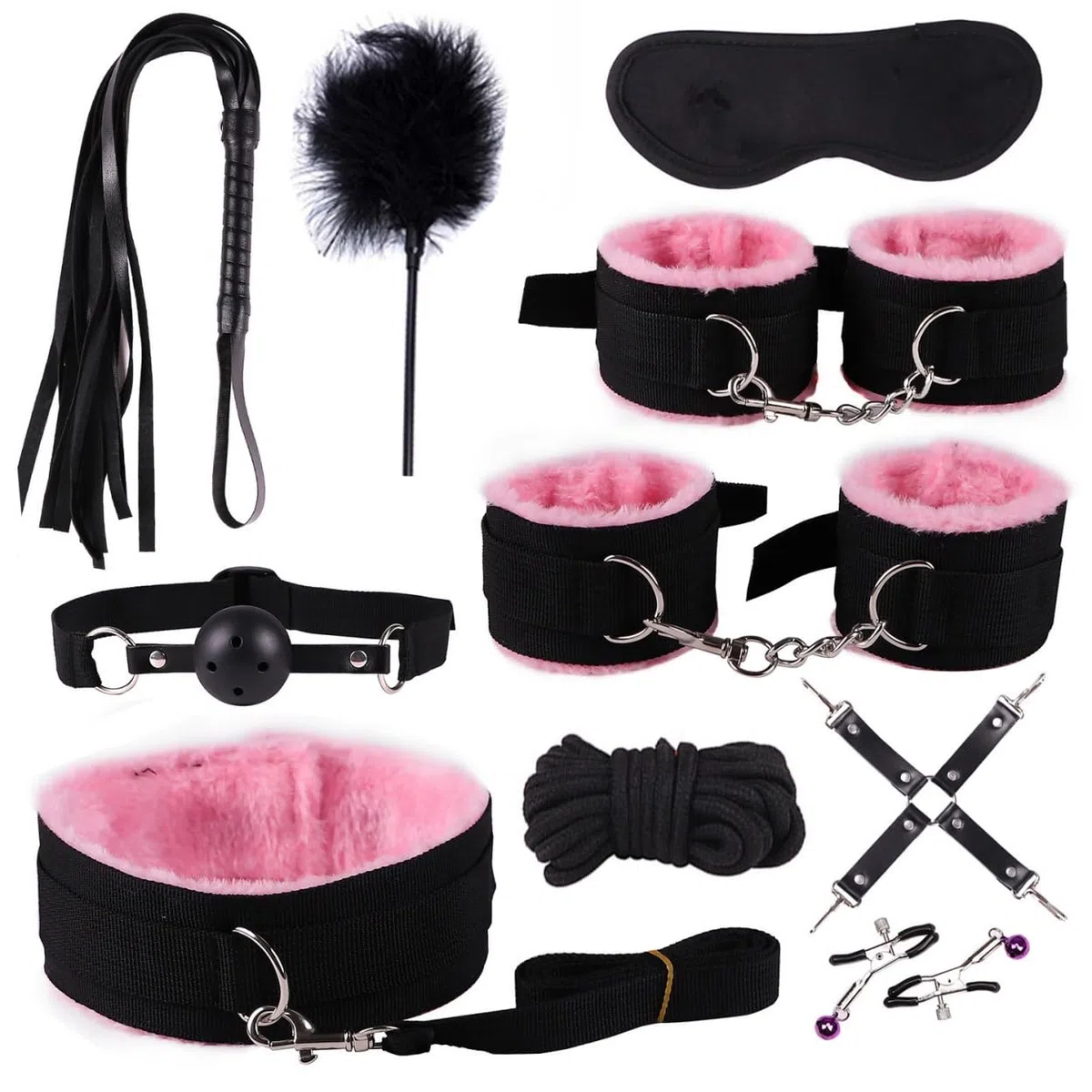 Ensemble De Dix Accessoires Roses, Ceinture De Sport RéGlable, Cravate éLastique, Yoga, EntraîNement Au Poignet Et EntraîNement, Cadeau pour Couple - H