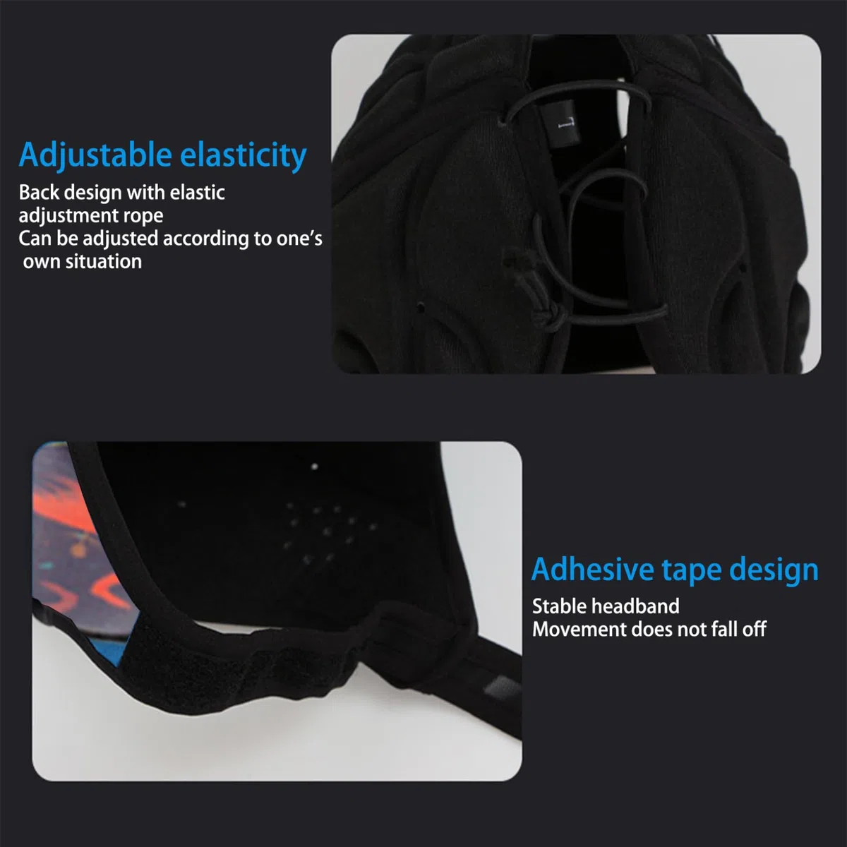 Casque de Rugby Réglable Protection Adhésive pour Adultes