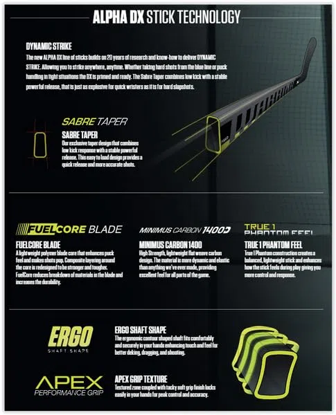 WARRIOR Alpha DX Pro Team Composite Stick Men Flex 85 63'