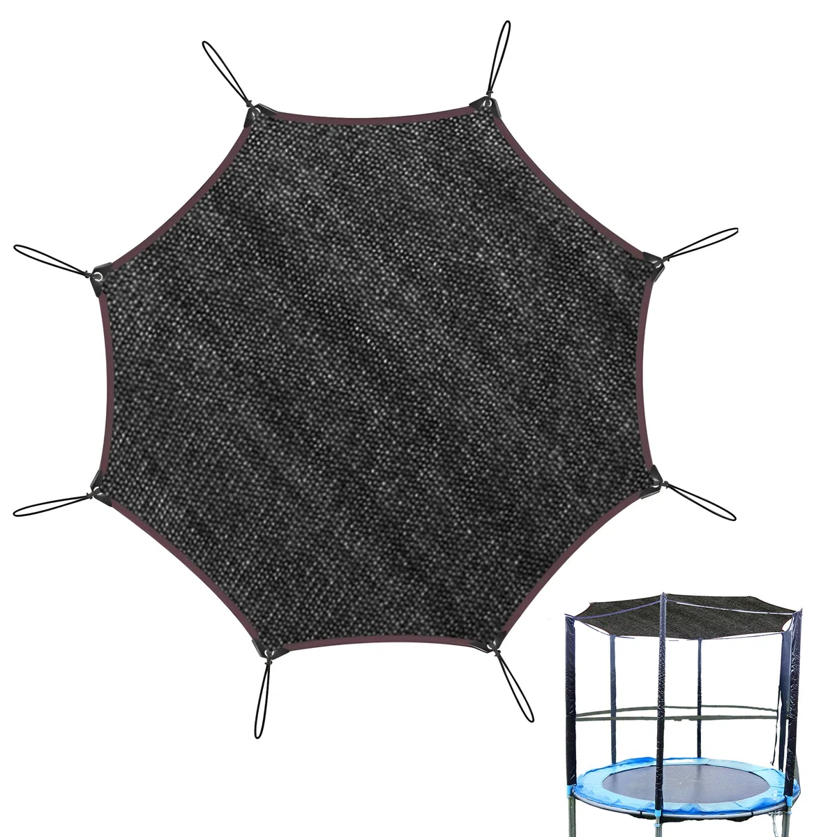 Pare-soleil pour trampoline Ø 305 cm | Bâche en polypropylène résistant aux UV et aux intempéries pour trampoline rond – Protection contre le soleil, les feuilles et la saleté, facile à monter