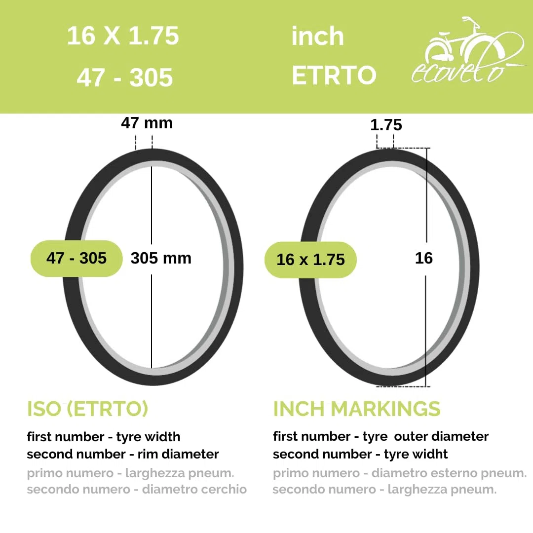 2 pneus 16 x 1,75 + Chambres avec Valve américaine | pneus 47-305 chevilletés pneus pour vélo de Montagne Enfant