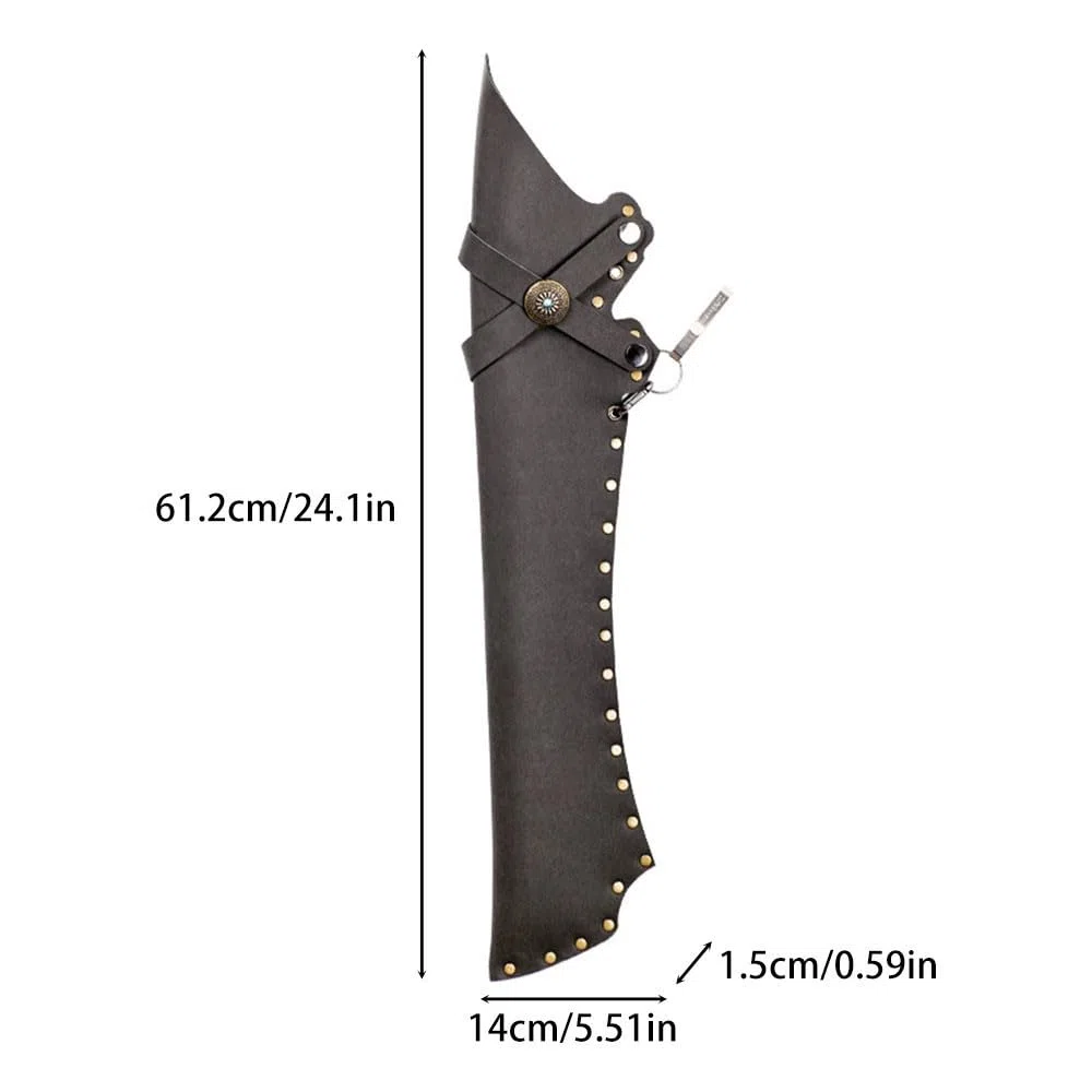 MiOYOOW Carquois de Tir à l'arc, Étui de Flèche Rétro Étanche Taille Portable Carquois de Taille de Flèche en Cuir PU Portable pour Arc à Poulies Classiques