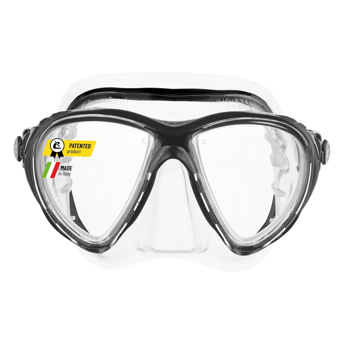 Cressi Big Eyes Evolution Masque Plongee sous Marine pour Adulte - Silicone Crystal - Fabriqué en Italie