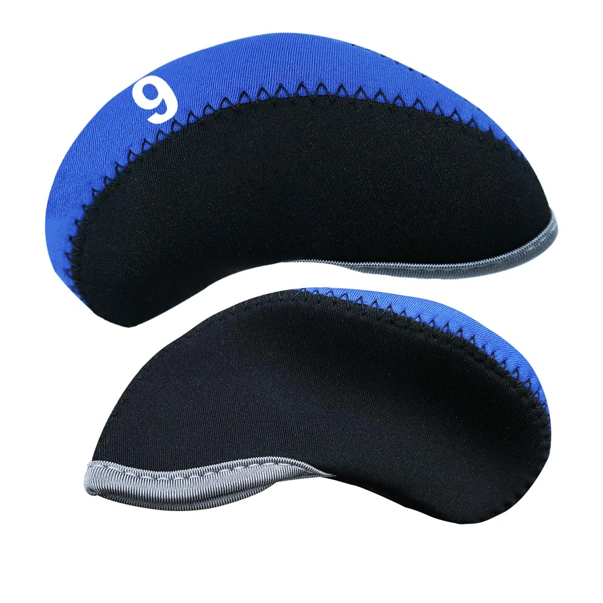 Housses de Protection Clubs de Golf Néoprène Numéros Couvre-Têtes de Fer avec Fenêtre Supérieure 10 Pcs Sets, Couvre Fer Golf Sports de Voyage Doux Durables en Plein Air