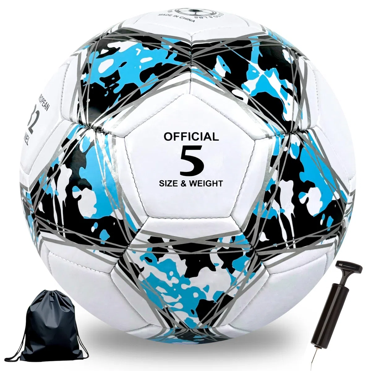 Ballon de Football Soccer Ballon d'entraînement,Collection Officielle Taille 5,Ballon De Foot pour Enfants et Jeunes et Adulte,Conçu pour Les Fans de Football