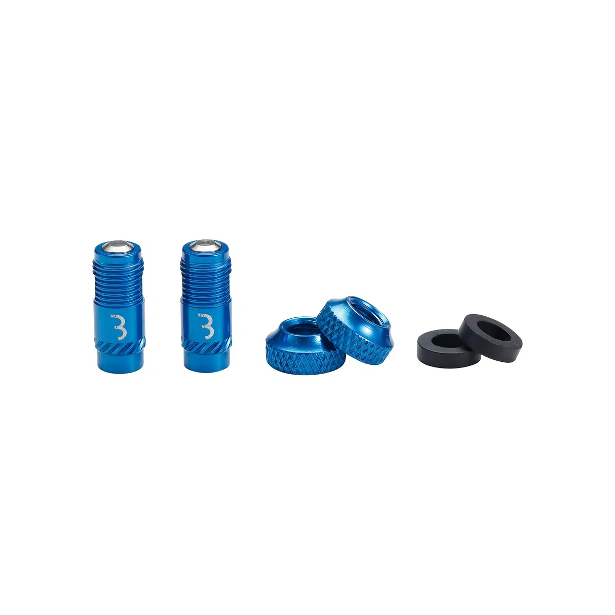 BBB Cycling CoreCap Lot de 2 bouchons pour valve – Remplacement innovant pour valves Presta, jusqu'à 300% de flux d'air en plus, Idéal pour tubeless, VTT, vélo de course & vélo électrique BTI-165 Bleu