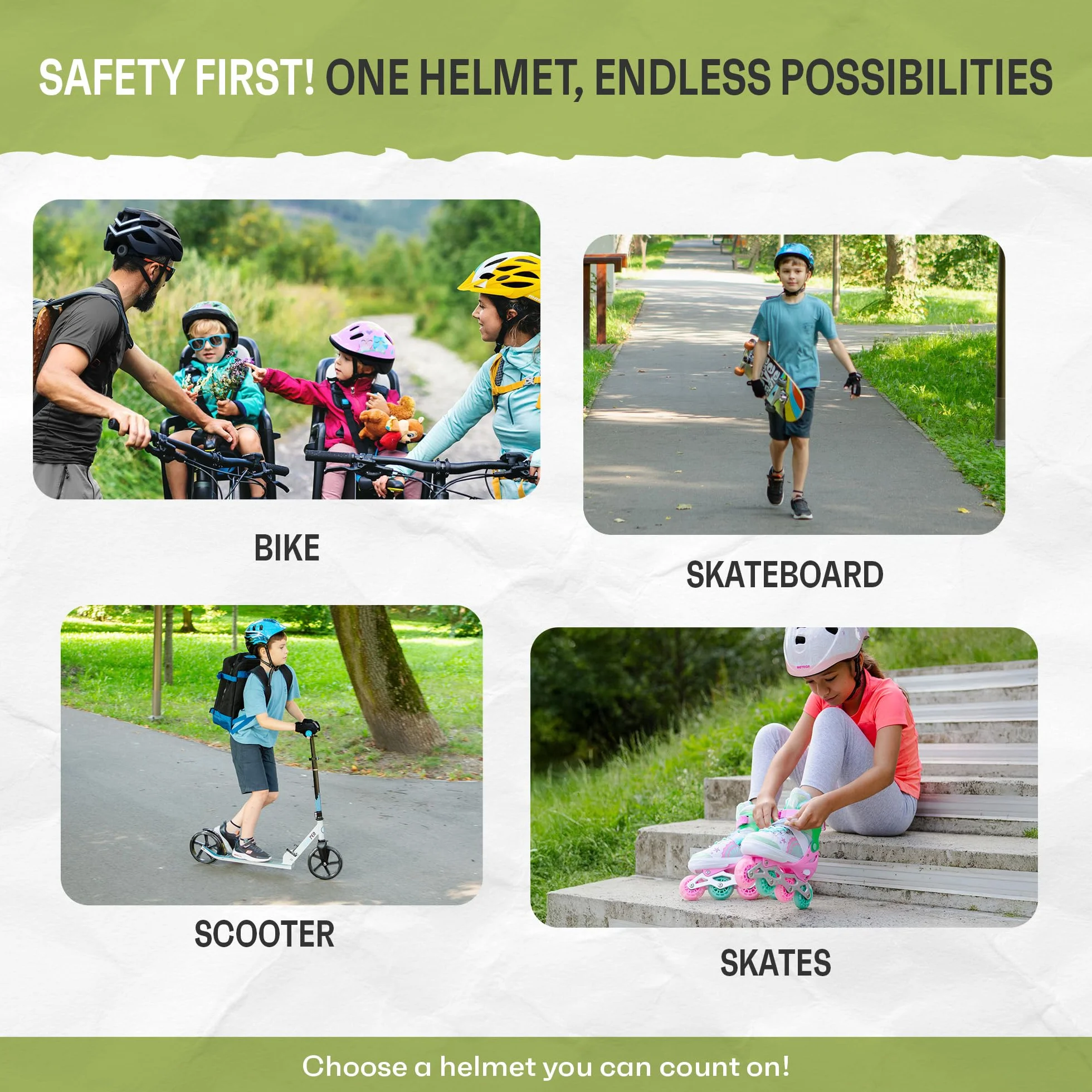 Casque Vélo Enfant VTT et VTC Unisexe Casque de Cyclisme de Réglable de Sport pour BMX Skate Scooter Patines Conçu pour la Sécurité des Utilisateur