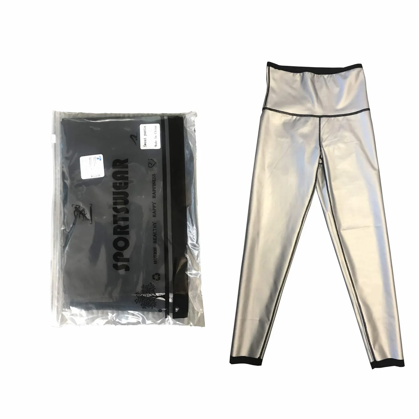 Pantalon de Sudation Femmes, Legging de Sport à Taille Haute en Nano-Matériaux pour Accélérer Transpiration, Obtenir Ventre Plat Anti Cellulite, Idéal pour Minceur Fitness Jogging Yoga