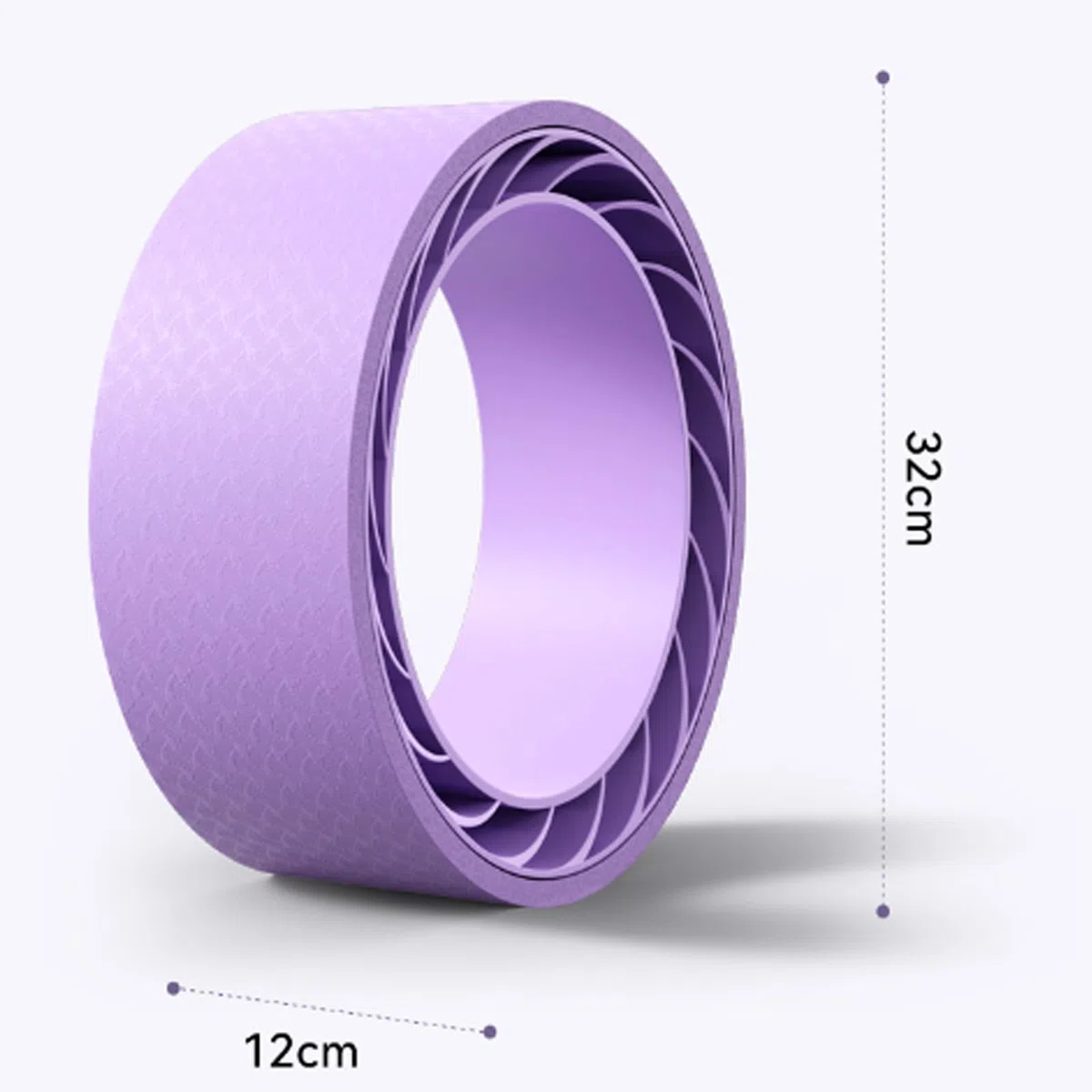 Roue de yoga pour le dos – Roue de yoga rembourrée en mousse avec support central de la colonne vertébrale – Roue de yoga pour améliorer les poses de yoga, les flexions dorsales