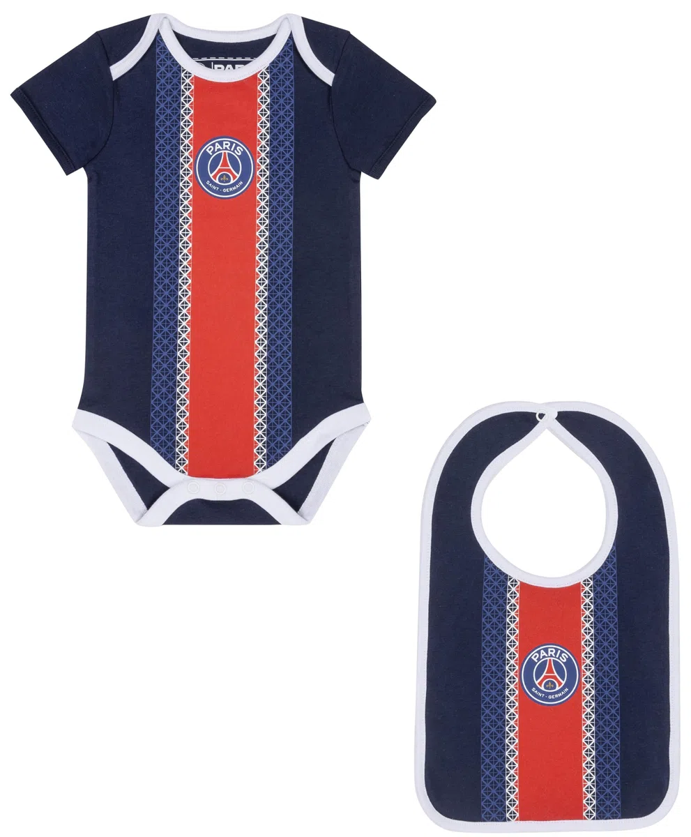 PSG Body Bavoir bébé garçon Collection Officielle Paris Saint Germain