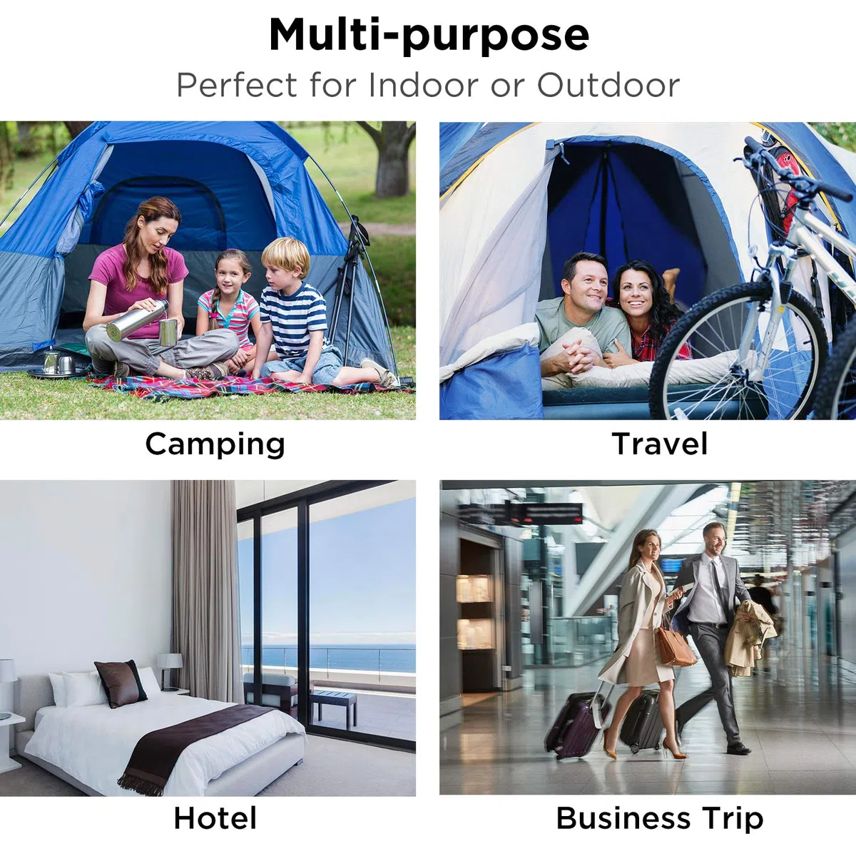 Drap de Sac de Couchage Léger Compact 220 cm x 90 cm en 100% Polyester Microfibre + Compartiment pour Oreiller + Sac Transport pour Maison Voyage Hôtel Camping Randonnée Trekking Femme Homme Enfants