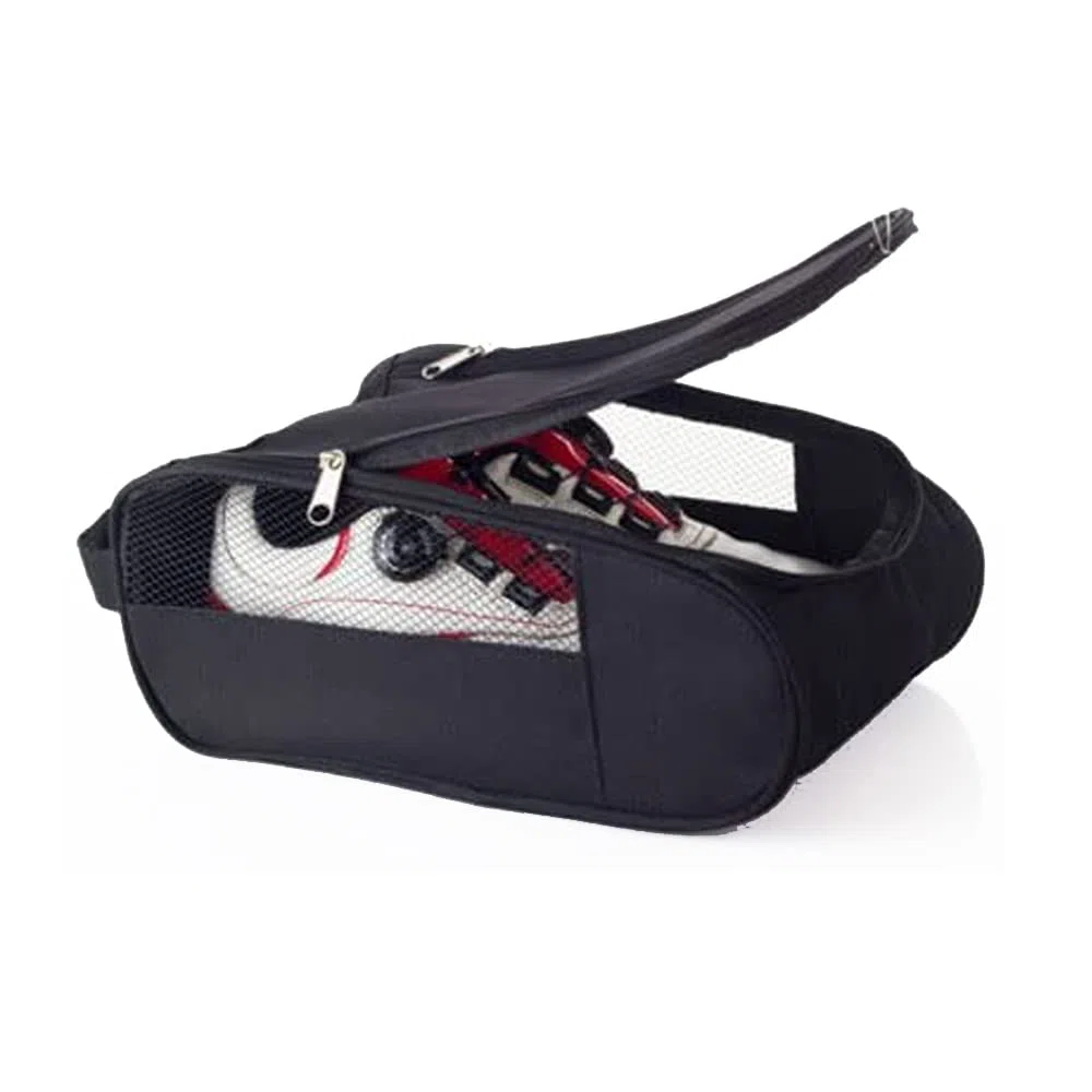 Sac à chaussures de golf pour homme et femme - Fermeture éclair - Avec ventilation - Noir