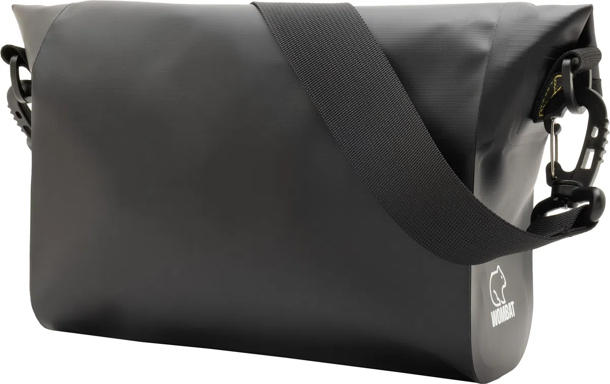 CRESSI Depuis 1946 - Wombat Pouch Black Sac Banane Multifonction étanche en PVC Tarpulin Noir pour Transport et Protection d’Objets et Accessoires Contre Eau Sable poussière et humidité