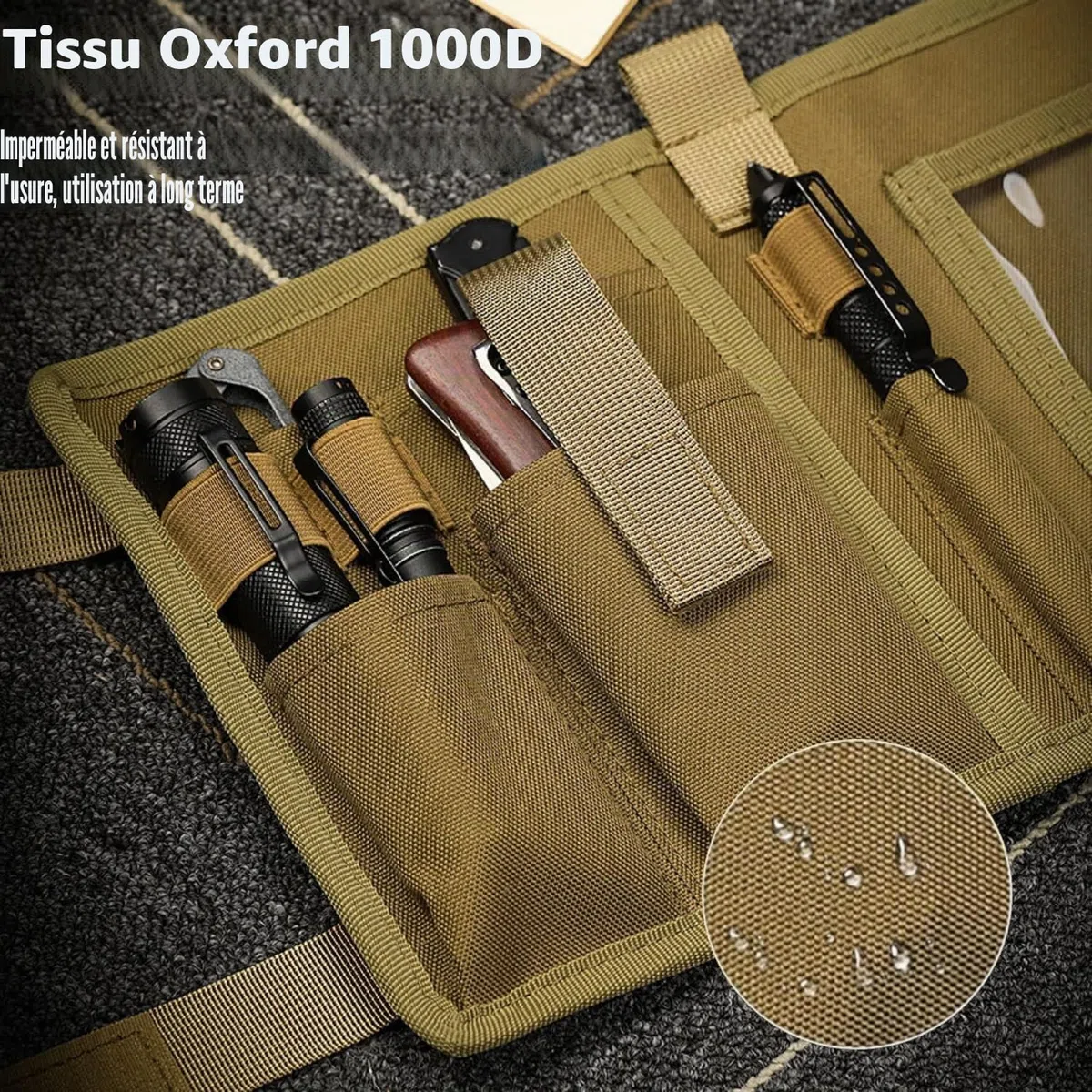 Peminkoo Sac de rangement pour cartes tactiques - Pliable - Pochette pour articles divers - Poche utilitaire E.DC - Poche à outils - Pour l'extérieur, la randonnée, le camping, la chasse