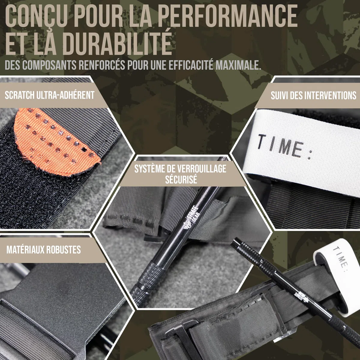 Pack 4 garrot tourniquets Tige Aluminium Tactique Militaire Infirmier Pansement Hémostatique Survie Camping Outdoor Randonnée Urgence garot