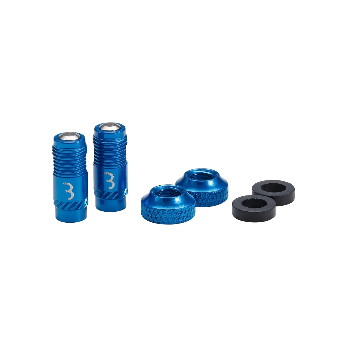 BBB Cycling CoreCap Lot de 2 bouchons pour valve – Remplacement innovant pour valves Presta, jusqu'à 300% de flux d'air en plus, Idéal pour tubeless, VTT, vélo de course & vélo électrique BTI-165 Bleu