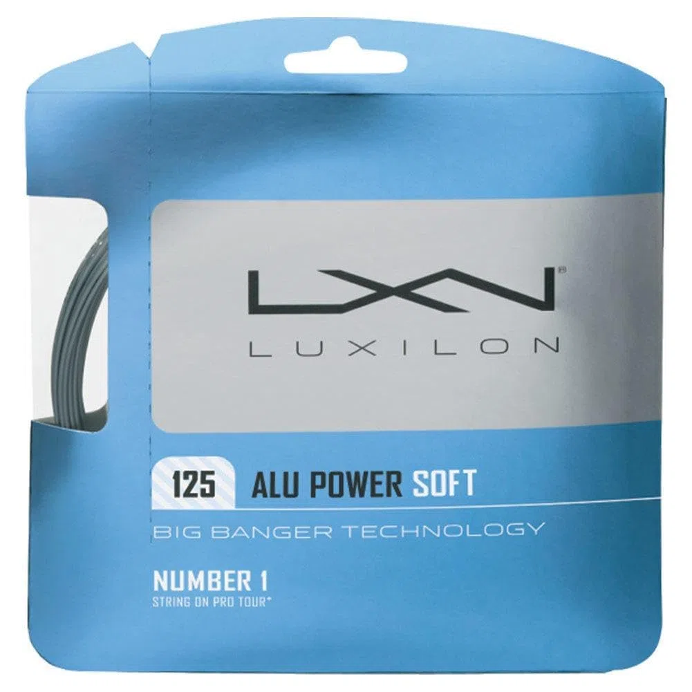 WILSON Cordages pour Raquette Luxilon, Alu Power Soft, Rouleau de 12,2 mètres, Couleur Argent, 1,25 mm, Unisexe, WRZ990101