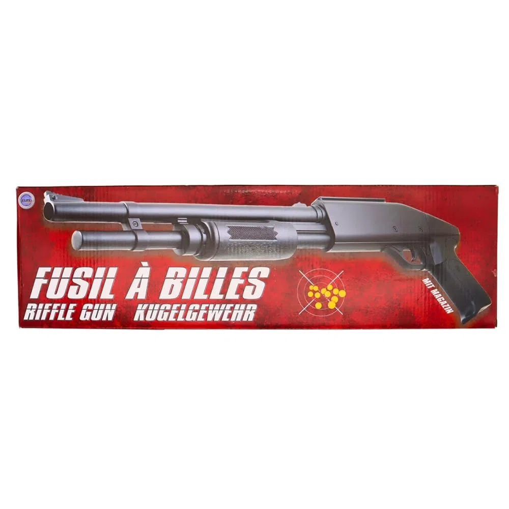 Airsoft Réplique de Fusil à Pompe à Billes 57 cm, 0,38 Joule, Tir Coup par Coup, 18 Billes
