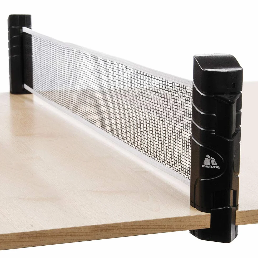 meteor Filet de Tennis de Table Rétractable Rollnet Ping Pong Portable avec Pince à Ressort pour Table Maison Bureau et Jardin