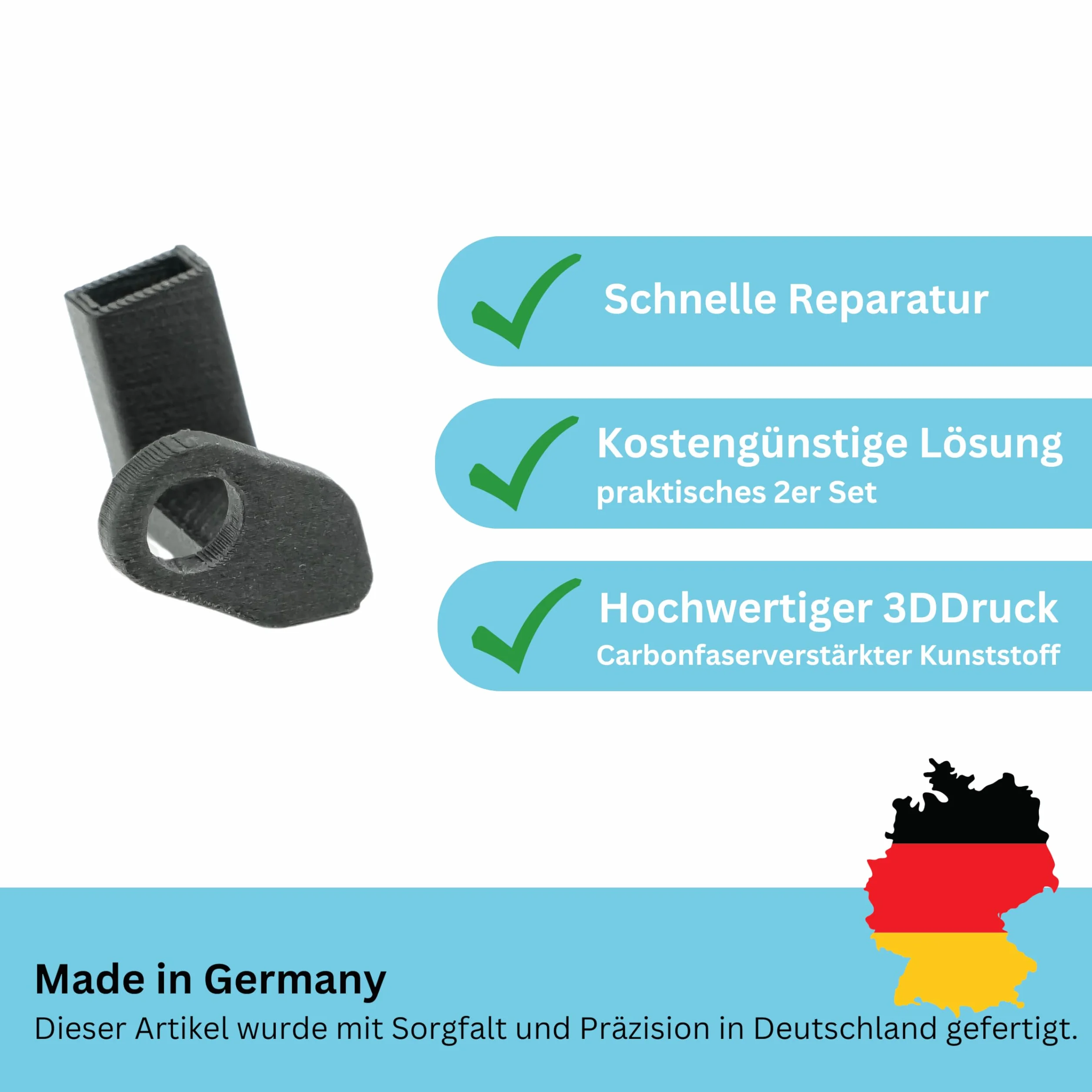3DHerb Garde-chaîne compatible avec dérailleur Campagnolo Super Record 2009-2014 10/11 - Fabriqué en Allemagne - renforcé de fibre de carbone, 2 pièces