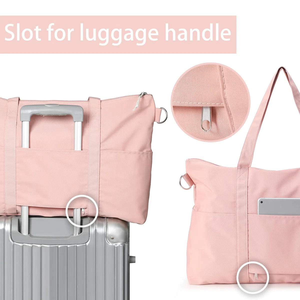 Sac de Voyage, 50 x 20 x 35 Ryanair Pliable Valise Cabine Sac de Bagage, Imperméable Sacs de Sport Fitness, Léger Sac de Week-End pour Femme