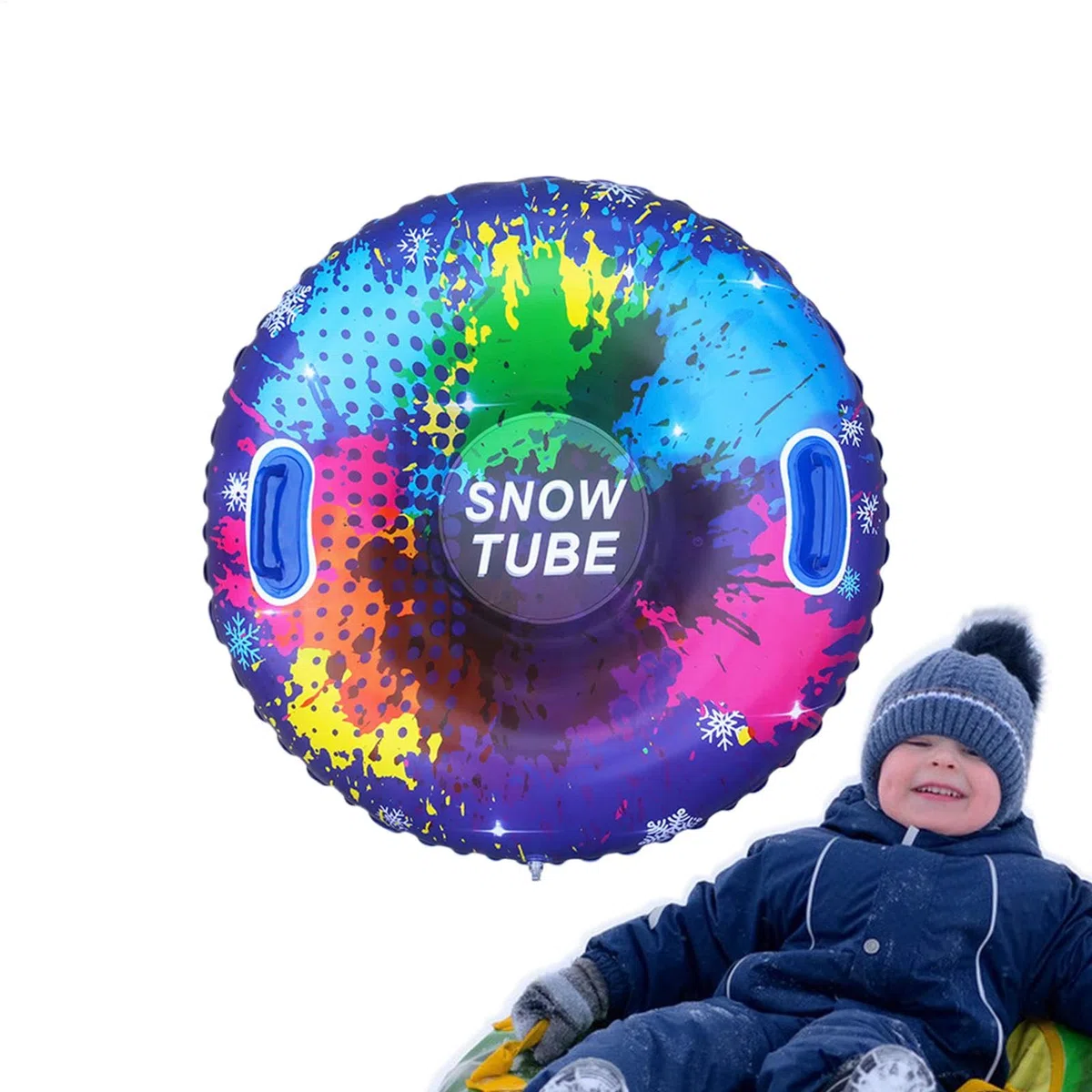 Traîneau Gonflable, Tube de Luge | de traîneau à Neige colorés pour Faire de la Luge avec poignées - Tubes à Neige de Conception Anti-basculement pour la Luge, pour Les, Les Adultes et
