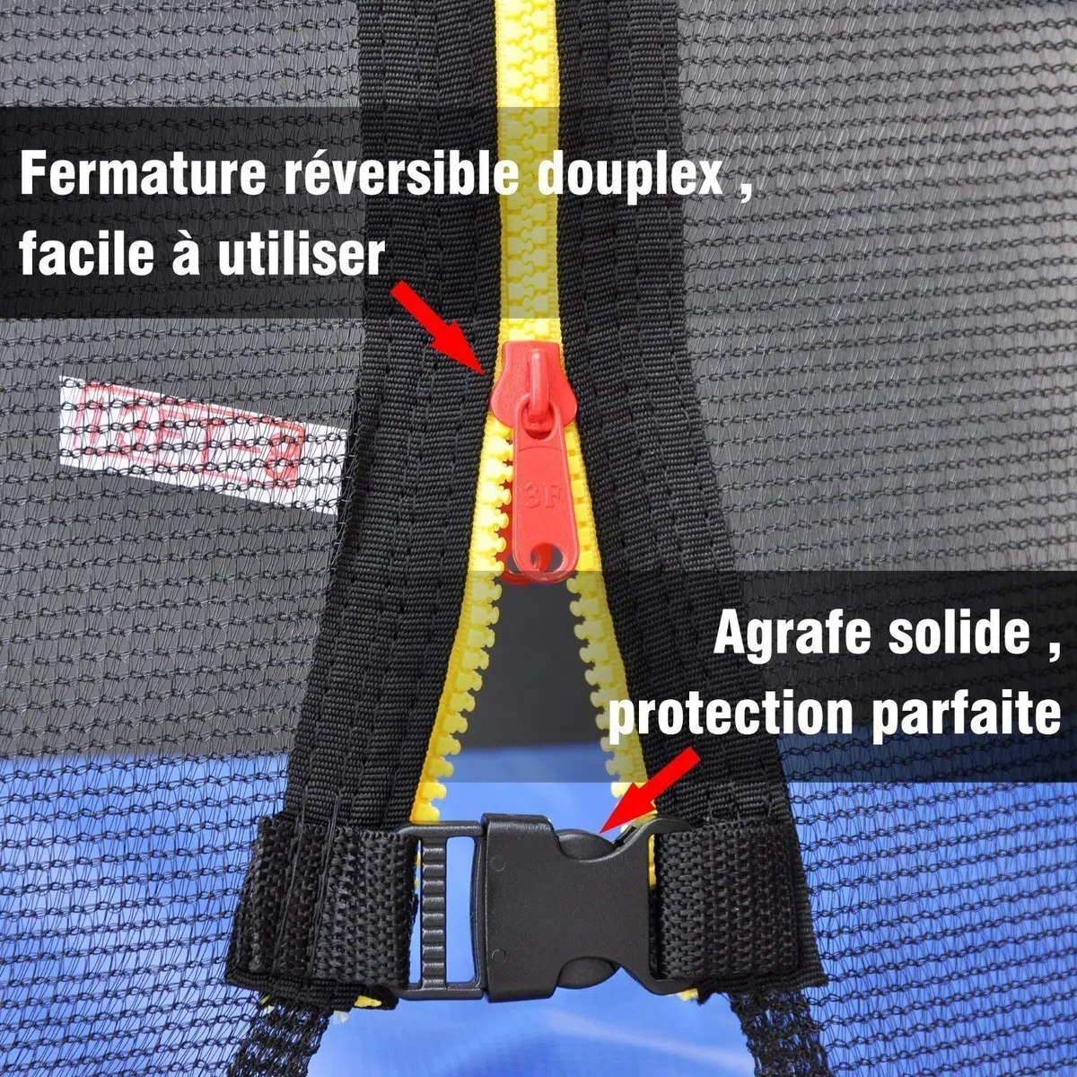 Coussin de Protection de Trampoline + Filet de Remplacement pour Trampoline Filet de Sécurité, Coussin de SÉcuritÉ de Remplacement, Ø 244 305 366 427 cm Trampoline 6/8 Poteaux Filet Protection Bordure