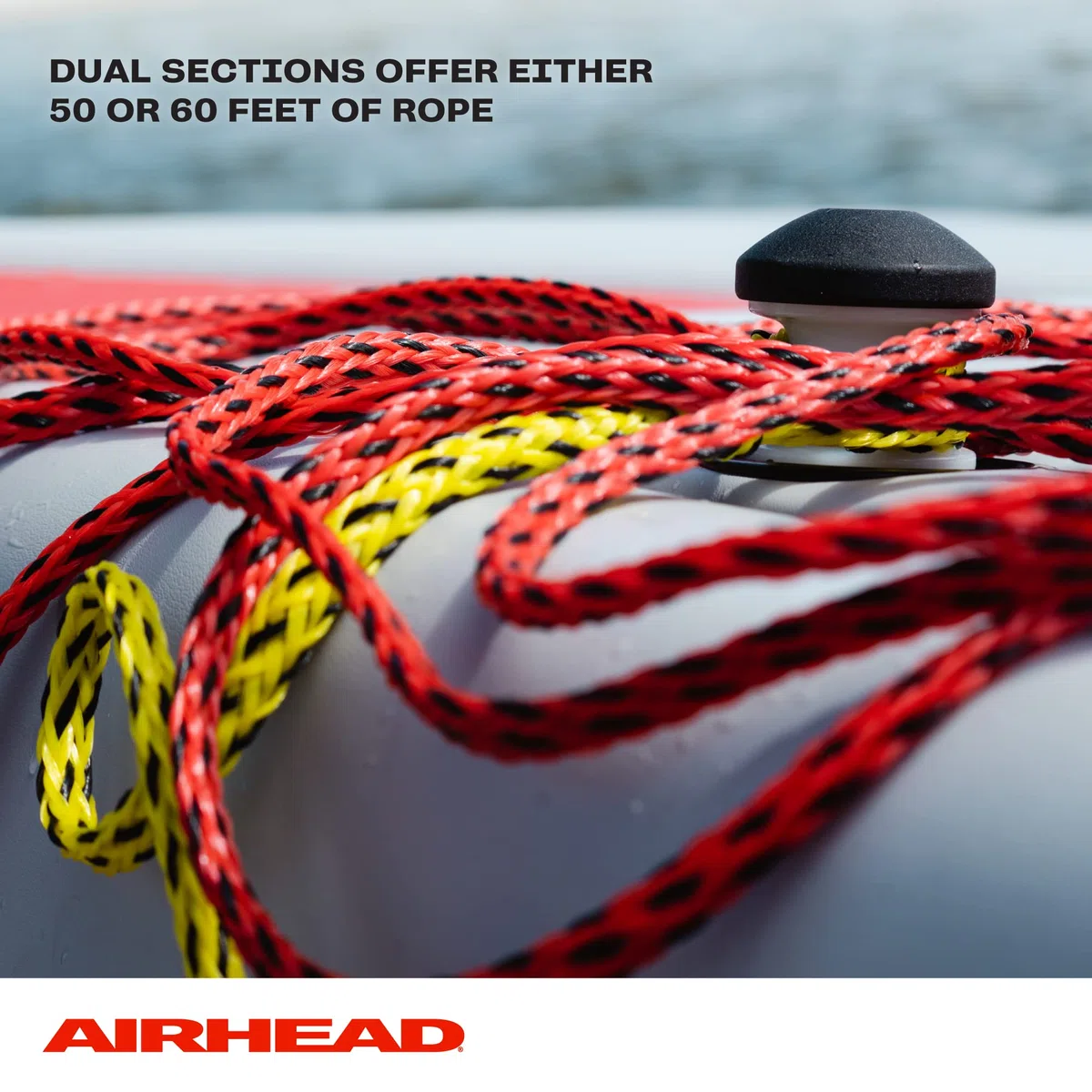 Airhead 2-Section Tow Ropes | 1-4 Rider Ropes for Towable Tubes