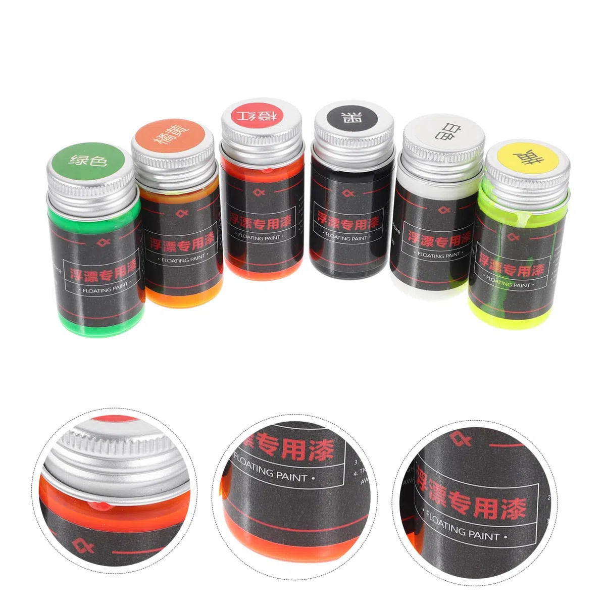 POPETPOP 6pièces Lot de Peintures Fluorescentes pour Flotteurs De Peinture à Huile pour Leurres Grossissants