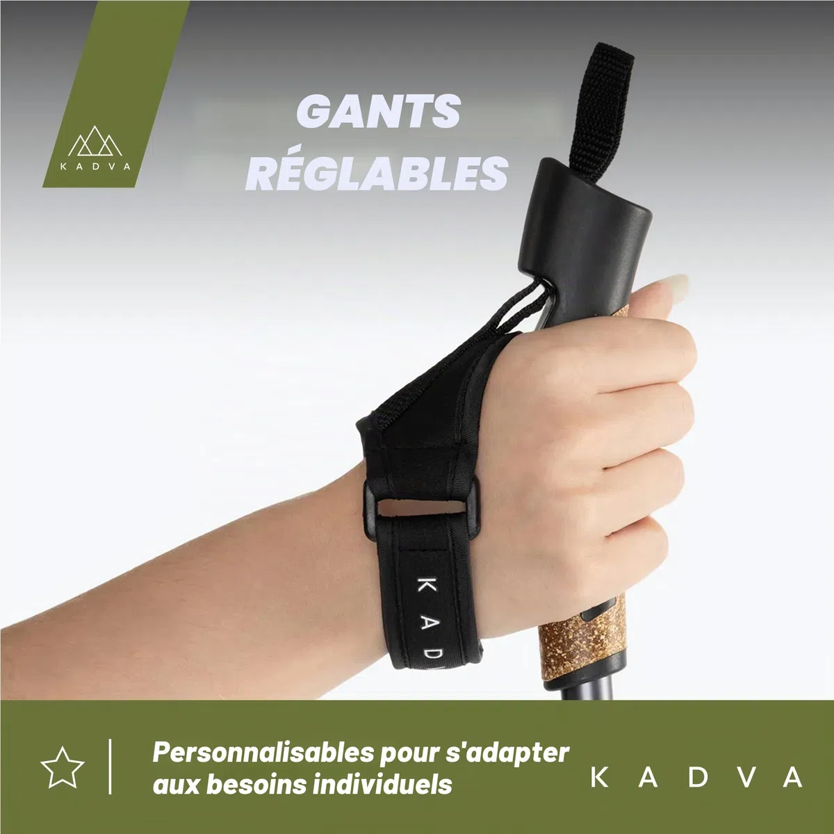 KADVA Bâtons de Marche Nordique Nordic Walking ARUKU Couleur Noir avec Taille Réglable 83-135 cm Système de Blocage Rotatif Twist Lock pour la stabilité et la sécurité