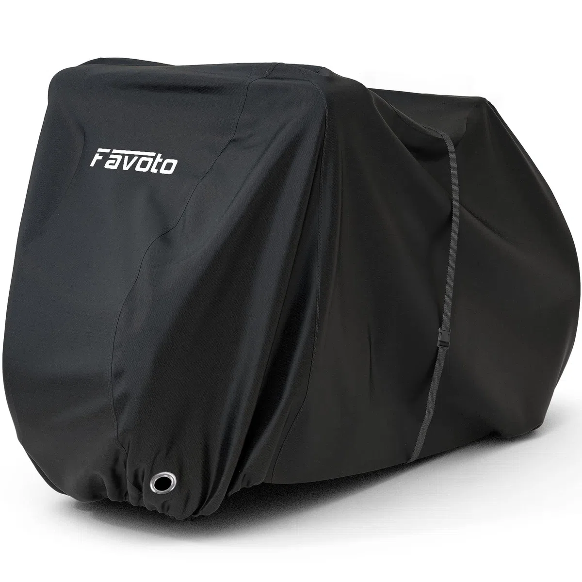 Favoto Housse de Vélo pour 2-3 Vélos, Bâche Protection de Bicyclette en 210D Oxford Imperméable Anti-Poussière Pluie UV Neige pour Vélo de Route VTT avec Ceinture, 200x105x110cm Noir
