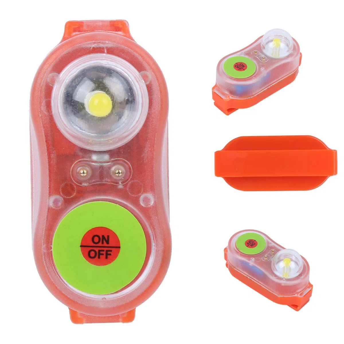 Lampe de poche pour gilet de sauvetage LED Lithium JHYD-I Lampe de poche auto-éclairante à l'eau de mer Conspic pour une visibilité et une sécurité accrues dans l'eau(Orange)