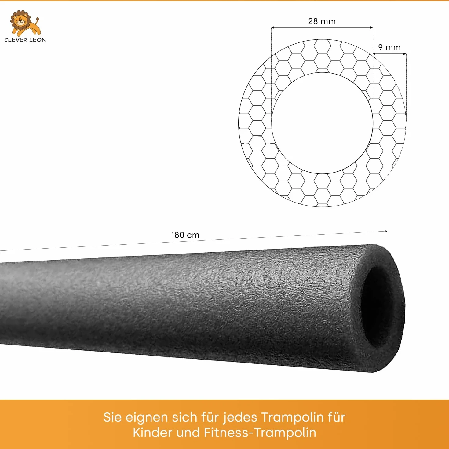 Mousse De Protection pour Trampoline pour 6 Poteaux De Trampoline Accessoires De Rechange 180 cm