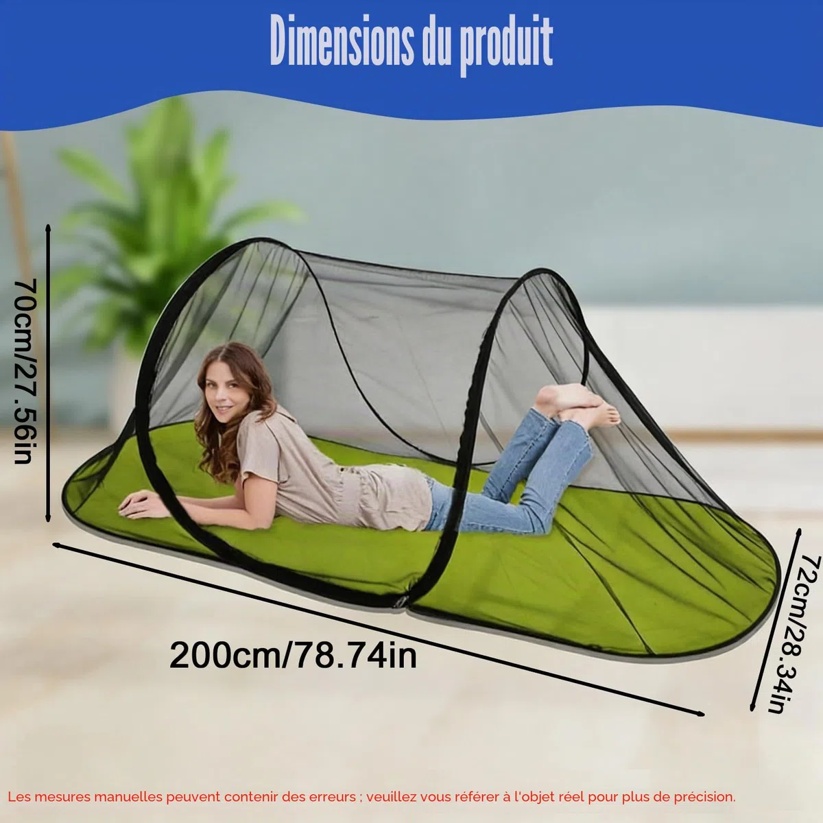Moustiquaire De Lit Pliable, Moustiquaire De Voyage, Moustiquaires De Lit Pop Up, Installation Facile, Pliable Ultra Légère, Moustiquaires Pop Up, Tente De Camping Portable