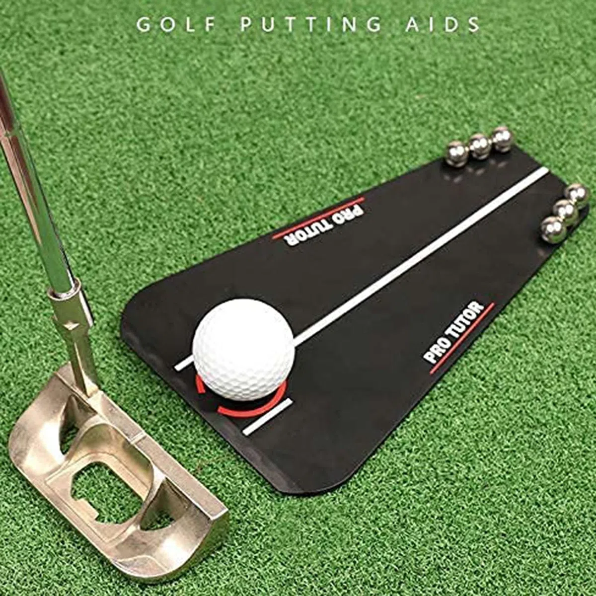 Tuteur de Golf avec Étui à Fermeture Éclair - Aide à la Formation en Plein Air - Entraîneur et Accessoires