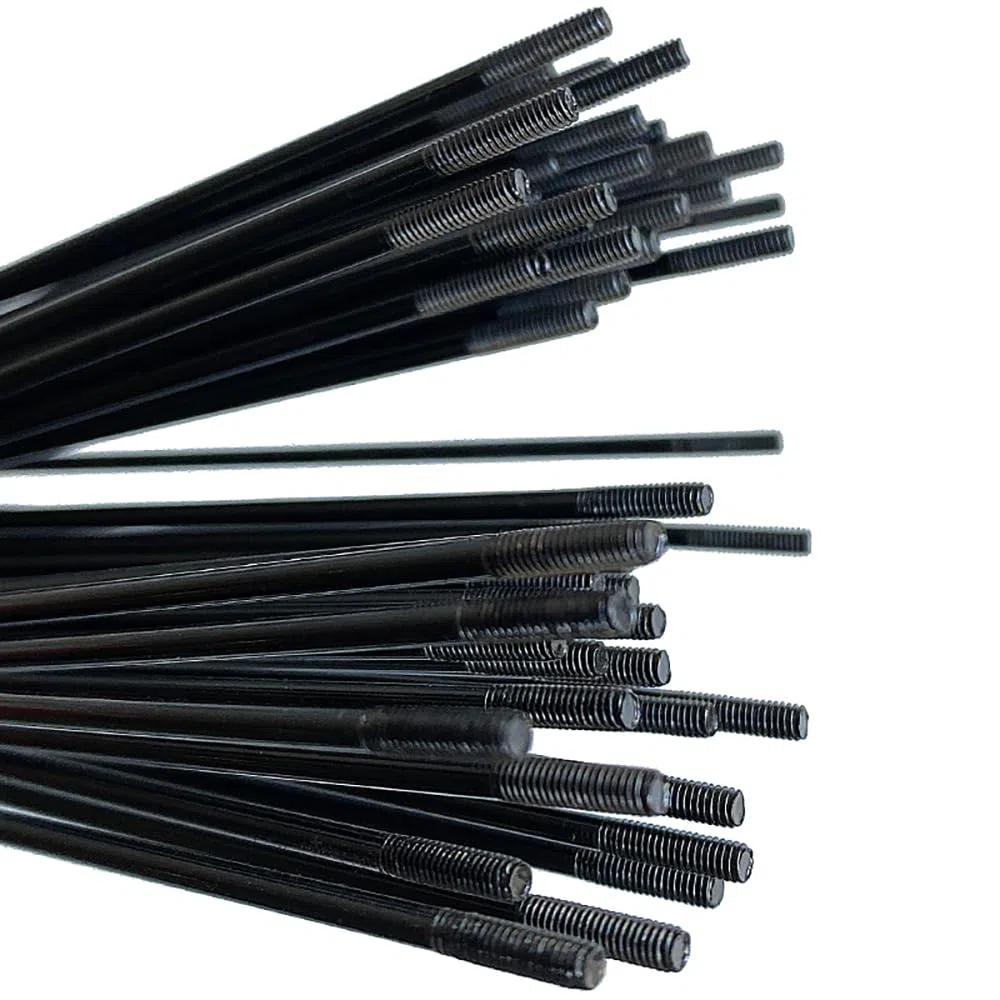 Rayons de vélo électrique 13 G de 2,3 mm de haut en acier inoxydable 304 de 128 à 292 mm, rayons de roue courbés en J noirs avec mamelon en cuivre pour VTT, vélo électrique, tricycle