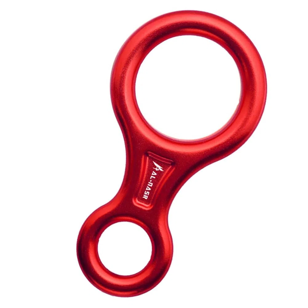 Mousqueton d'escalade 35KN, Corde de en Rappel en Forme de 8, Dispositif D'Assurage en Aluminium, Équipement de en Rappel