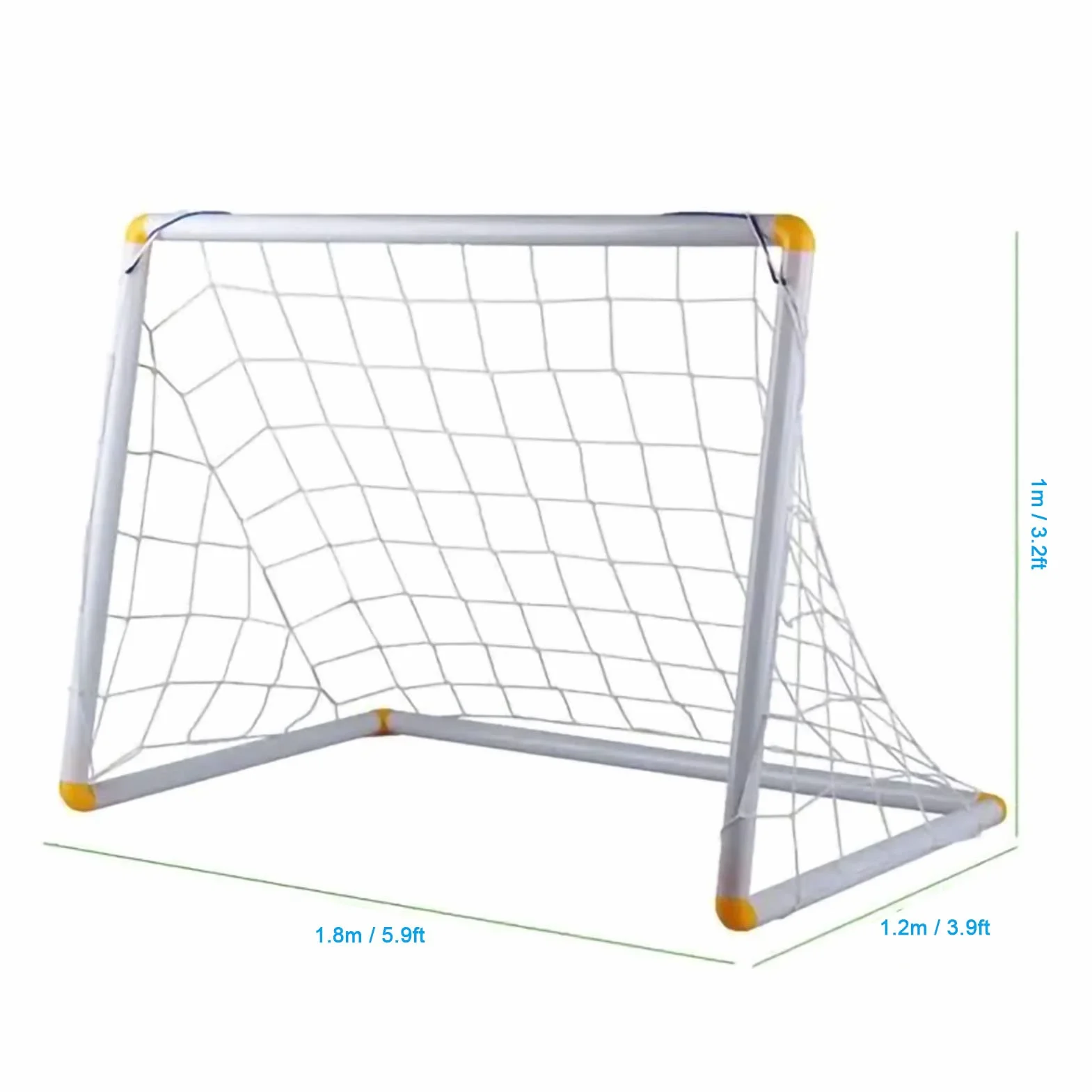 Filet de But Football, Filet en Polyéthylène pour Cage de But de Taille Standard, Idéal pour Match, Entraînement, Résistant aux Intempéries, Simple à Installer