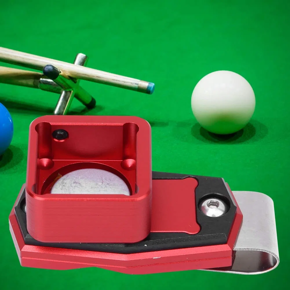 VGEBY Porte-Craie avec Clip Magnétique, Mini étui à Craie de Billard Magnétique Portable avec Accessoires de Billard de Billard à Clip Fixe