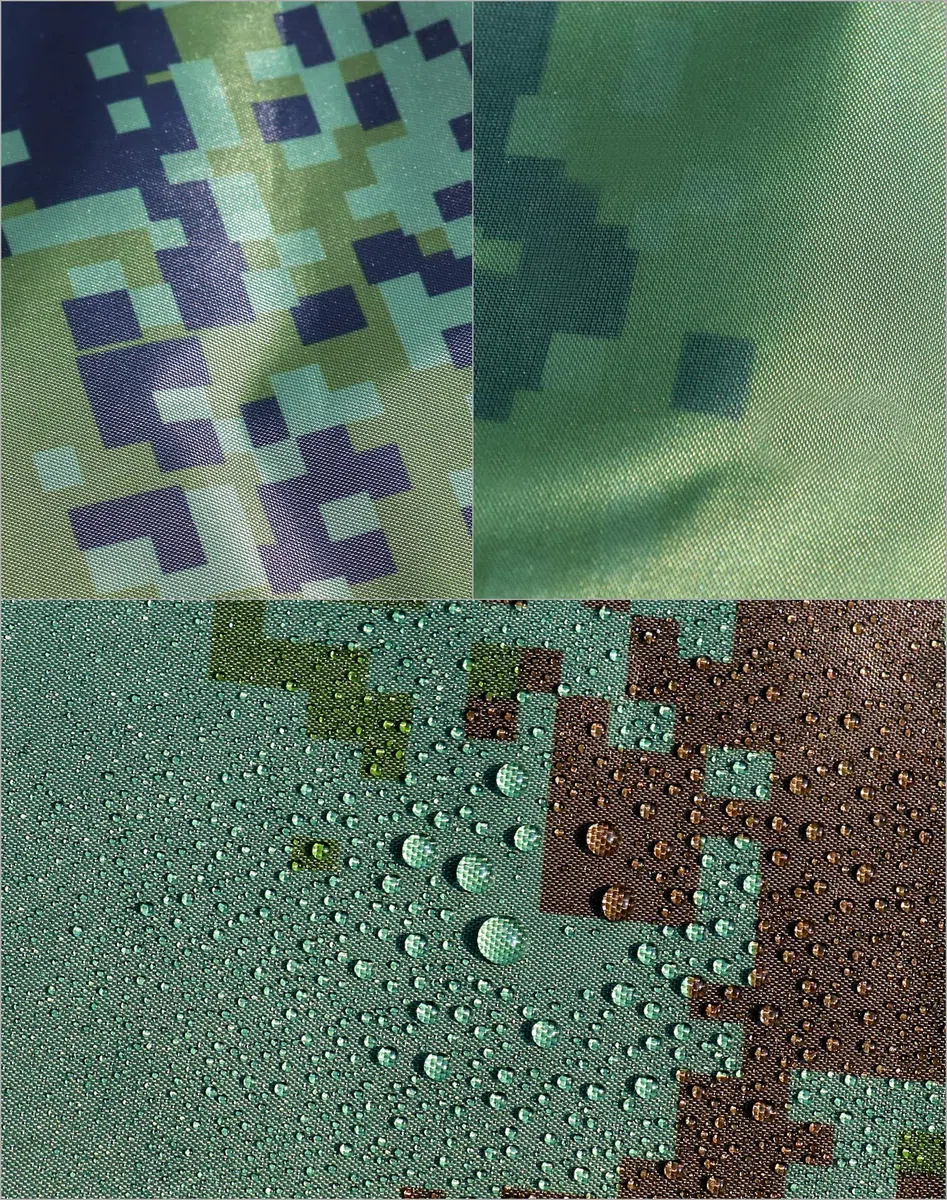QWORK® Bache Camouflage Anti-Pluie, Tarp Toile de Tente Imperméable pour Camping/Randonnée/Pique-Nique/Activités Extérieures (3 x 3 m)