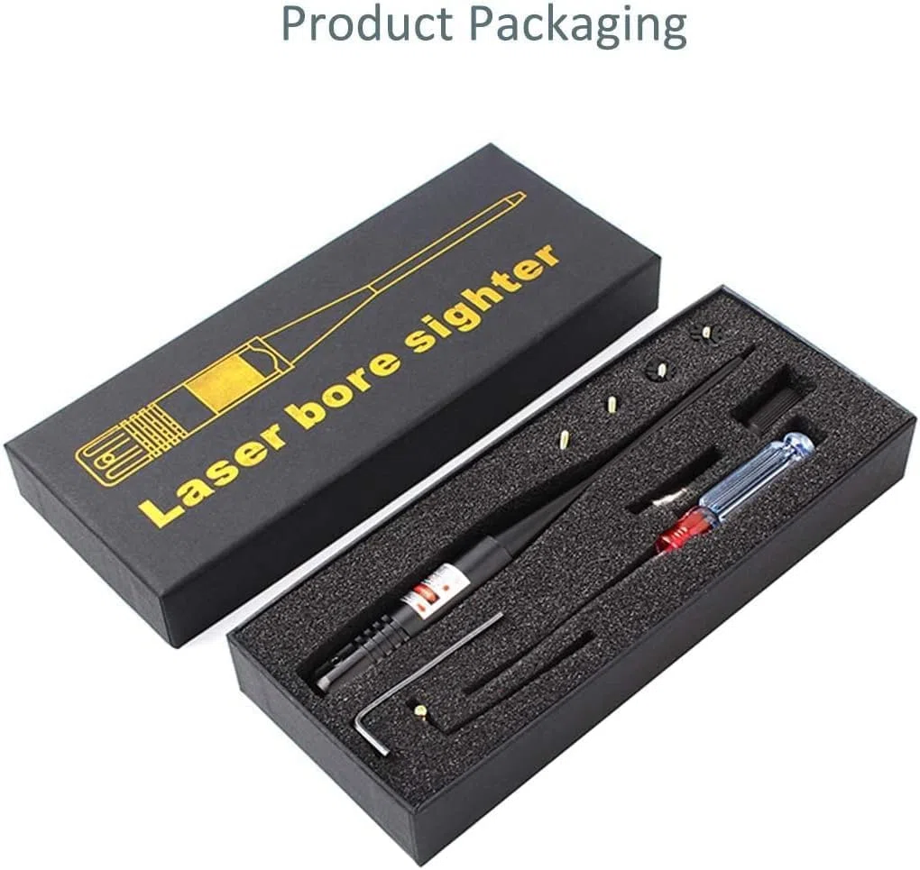 KinZon Viseur Laser Professionnel Rouge - Compatible Calibres .22 à .50 & 9mm | Kit d'Alignement Haute Précision pour Fusils, Pistolets et Airsoft | Réglage Optique sans Tir | 5 Adaptateurs