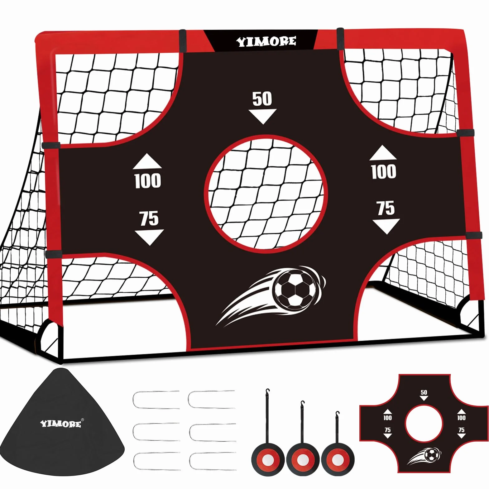 But de Football pour Enfants 3 en 1 - Cage de Foot Enfant Exterieur avec Sac de Transport 120 * 90 * 90cm Cages et Mini Buts Idéal pour Le Jardin